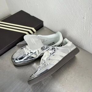 New Adidas Samba x Wales Bonner Silver Metallic Women Sneaker